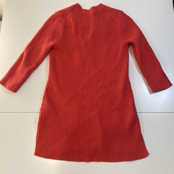 EUC MICHAEL KORS Ribbed Knit 3/4 Sleeve Sweater Coral - Picture 11 of 12